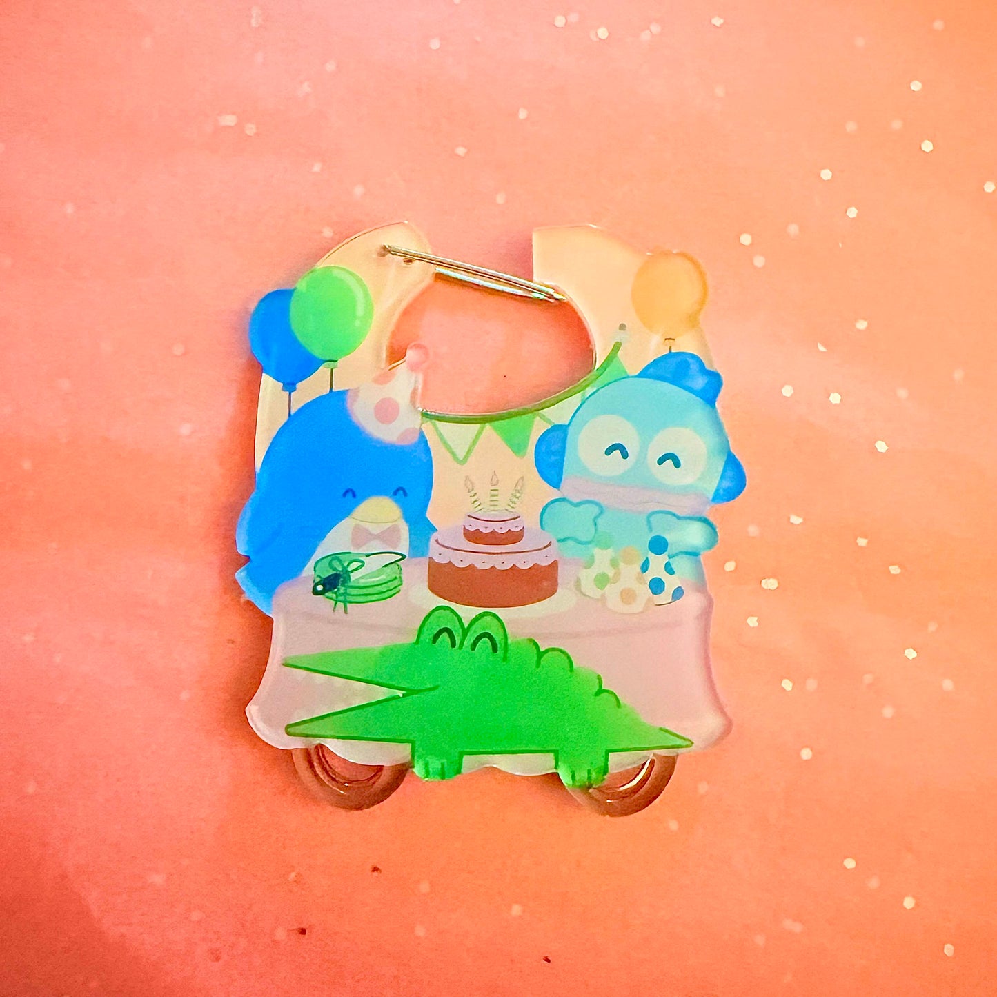 "Birthday Party" Acrylic Carabiner