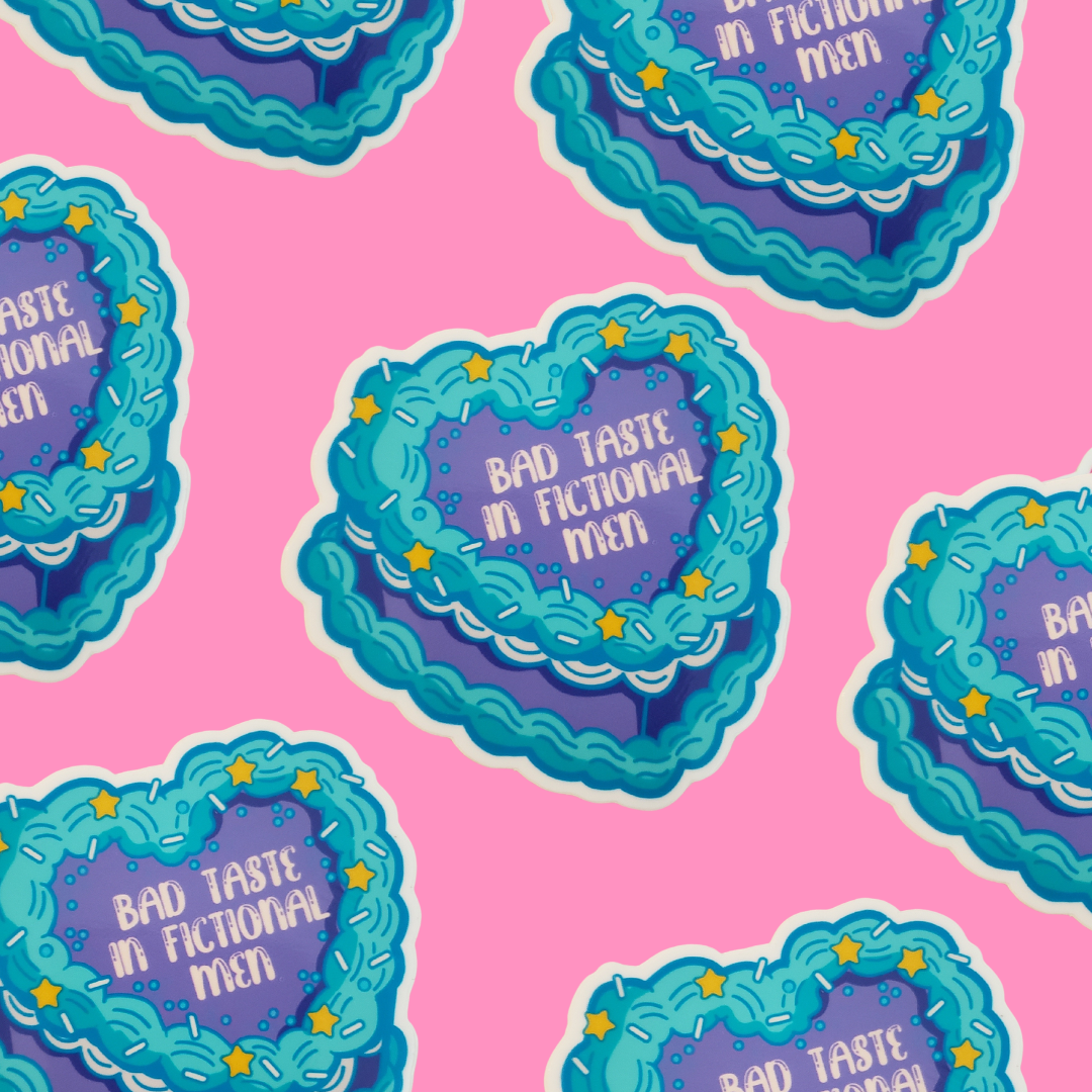 "Bad Taste in Fictional Men" Sticker