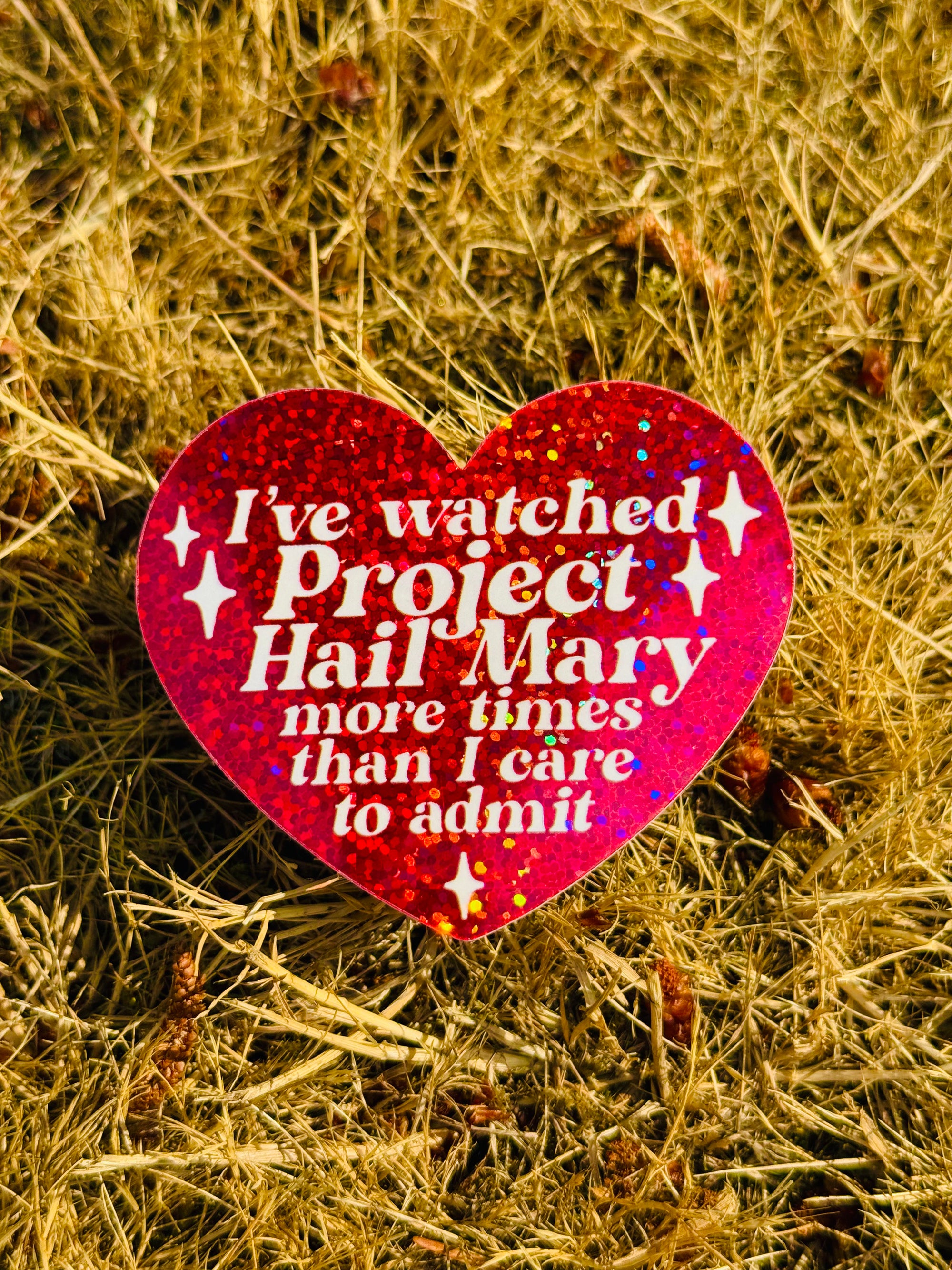“Project Hail Mary” Glitter Heart Sticker