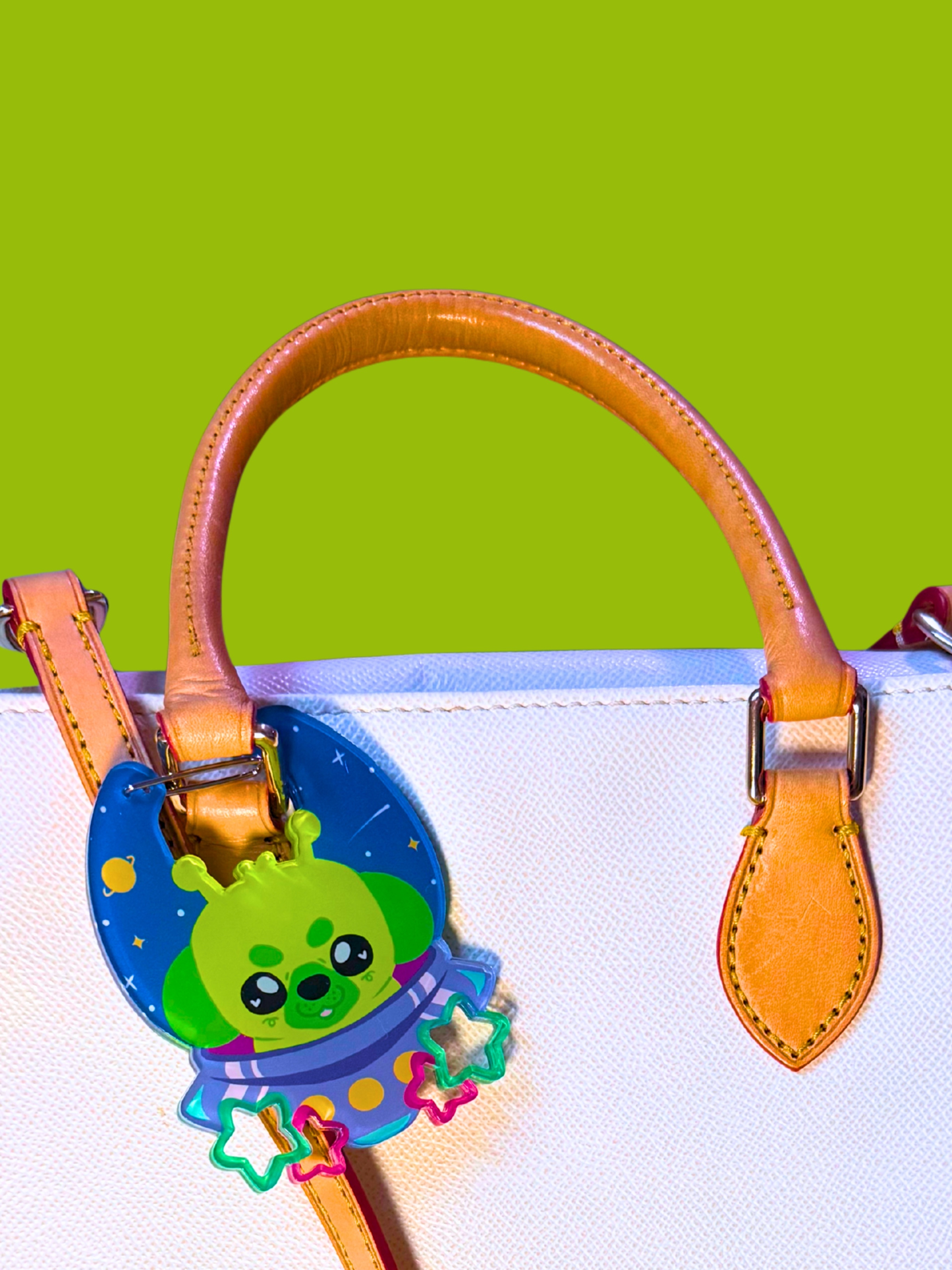 Alien Dog Acrylic Carabiner