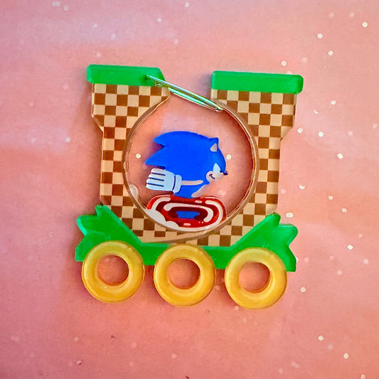 "Green Hill Zone" Acrylic Carabiner