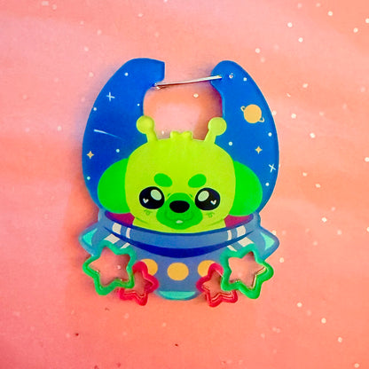 Alien Dog Acrylic Carabiner
