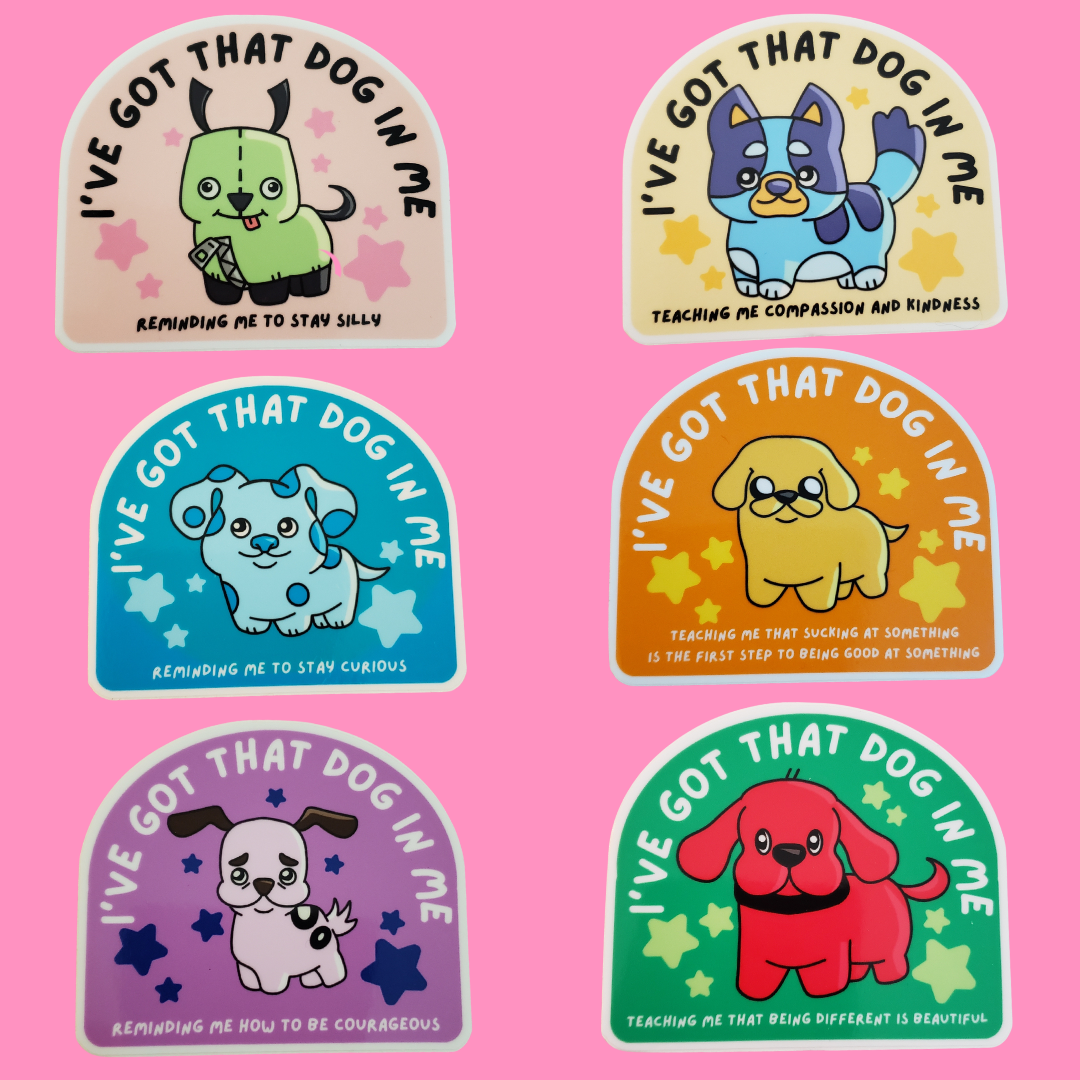 "Emotional Support Dog" Stickers